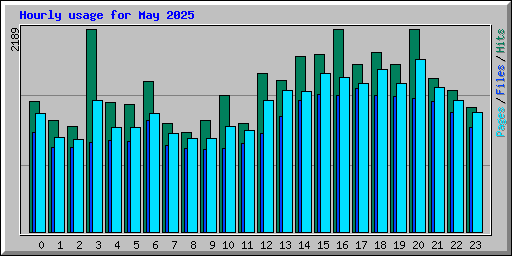 Hourly usage for May 2025
