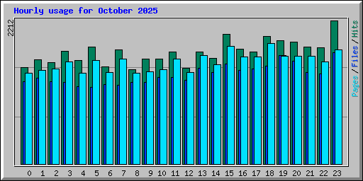 Hourly usage for October 2025