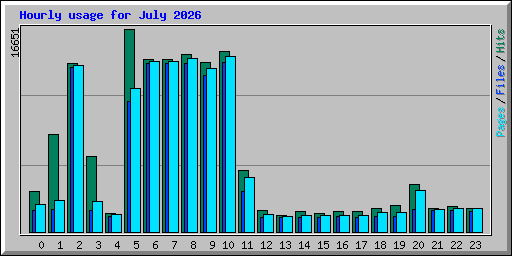 Hourly usage for July 2026